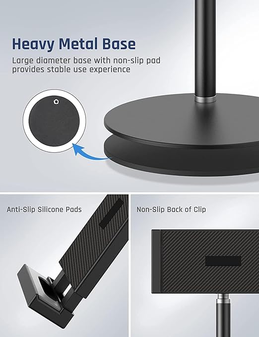 Tablet Stand Holder, Heavy Duty Adjustable Height Tablet & Phone - Image 4