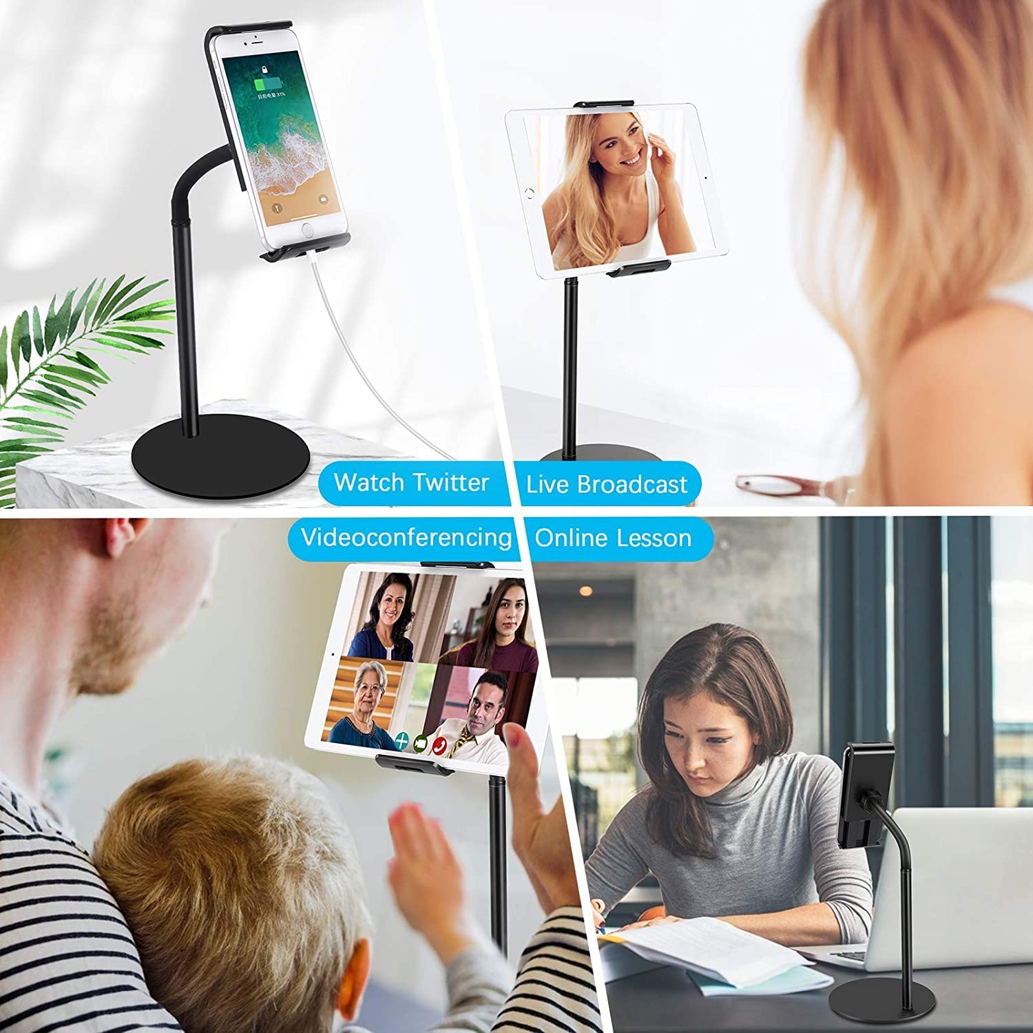 Desktop Tablet Holder, Mobile Phone Stand, Tablet Stand - Image 3