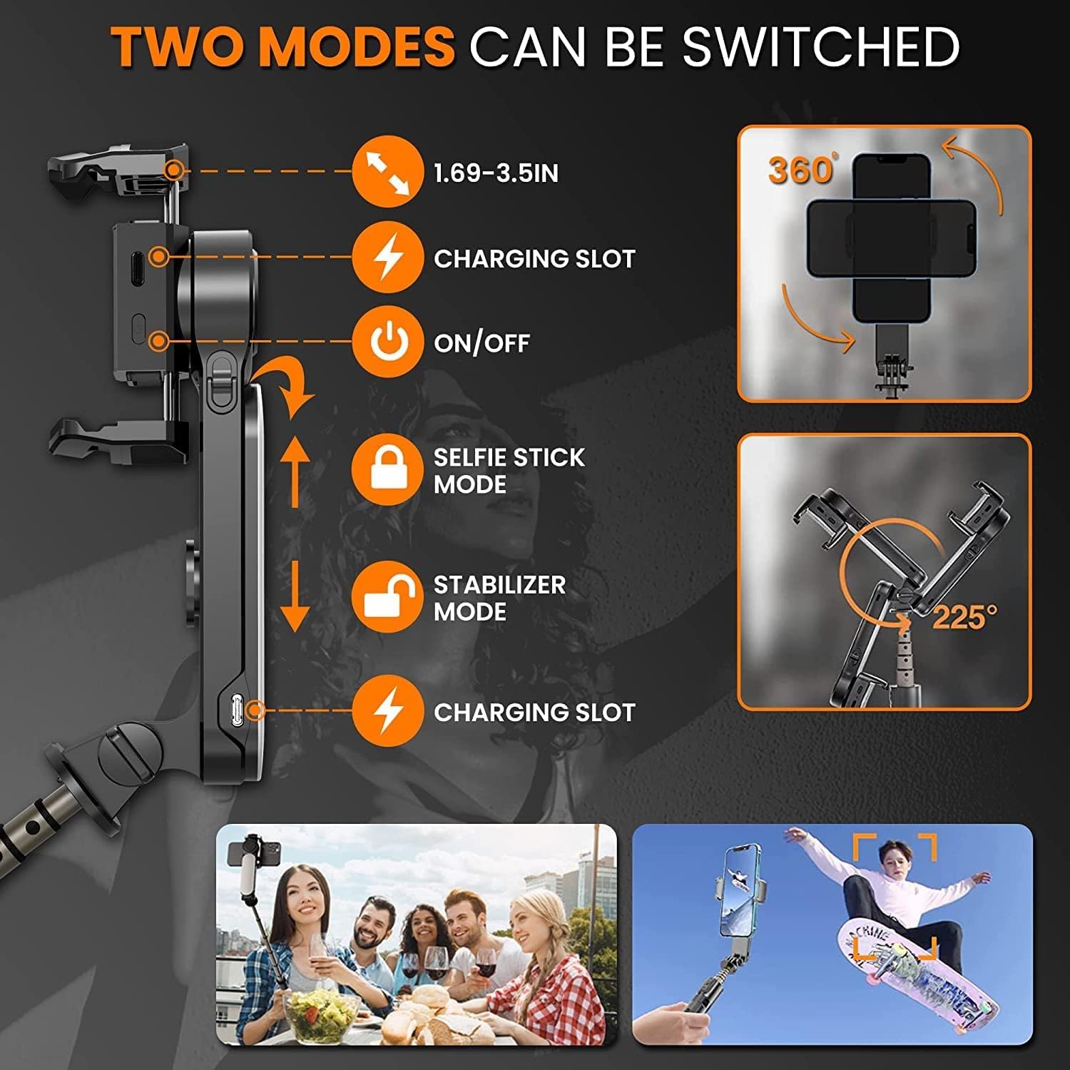 Gimbal for Smartphone, Q09 Mini Gimbal STABILIZER - Image 4