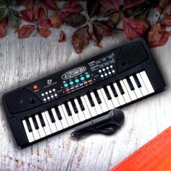 GadgetsWear Kids Piano, 37 Keys Piano for Kids, Piano Keyboard for Kids, Electronic Piano with Microphone, Piano for Kids 3-5 Year Old Boys Girls, Gifts Age 3-5-(Black)