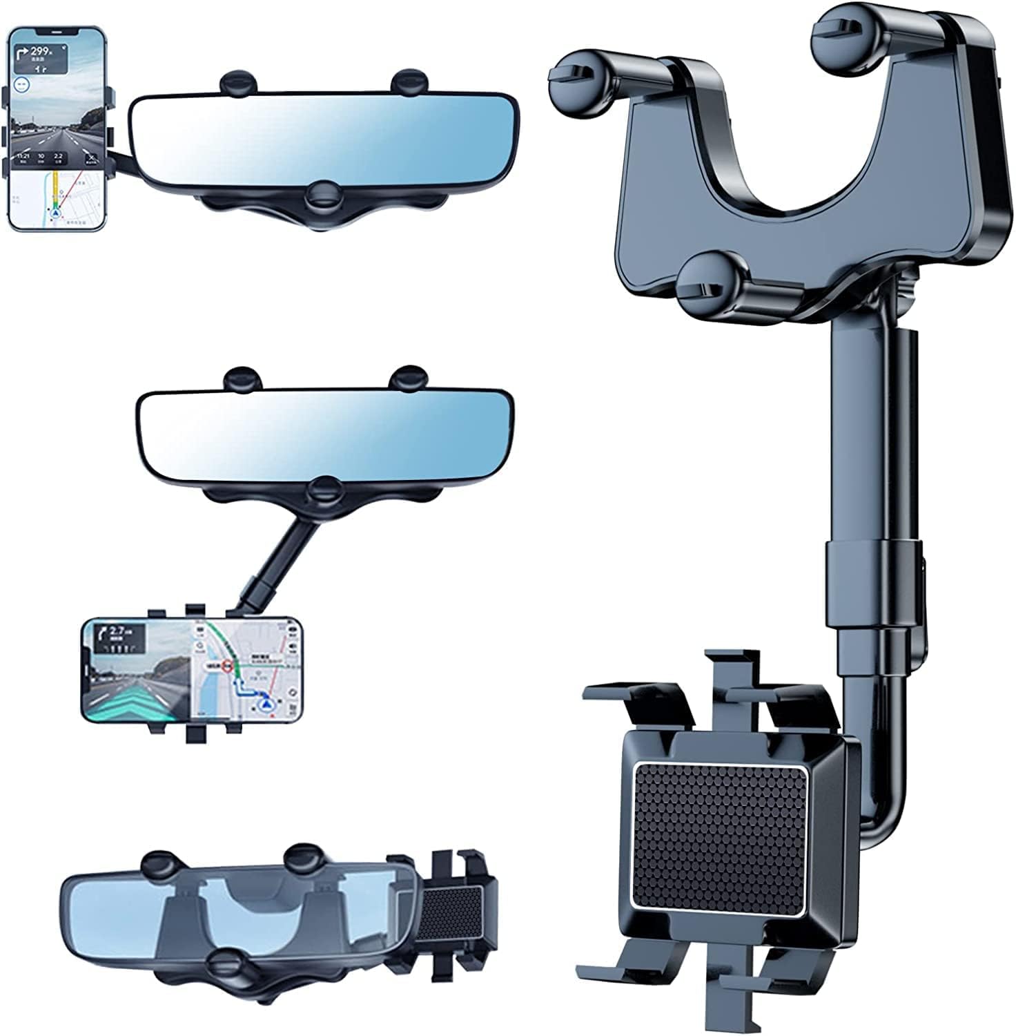 360 Rotatable and Retractable Car Phone Holder Multifunctional