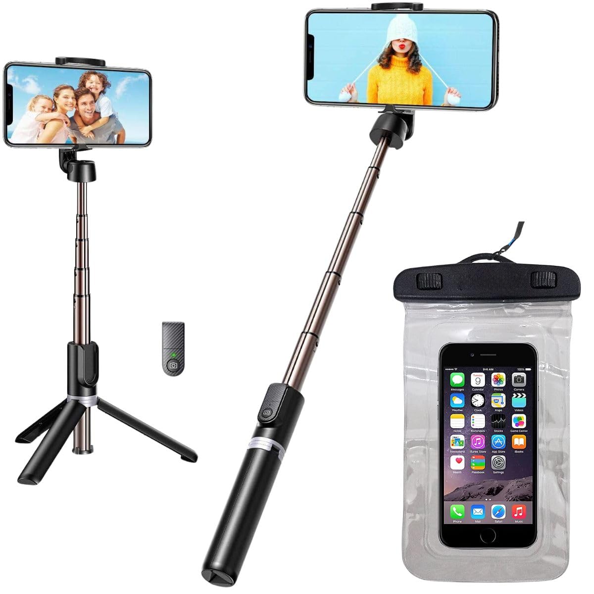 Mobile Stand Selfie Stick Phone with Tripod Holder
