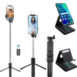 Mobile Stand Selfie Stick Phone with Tripod Holder