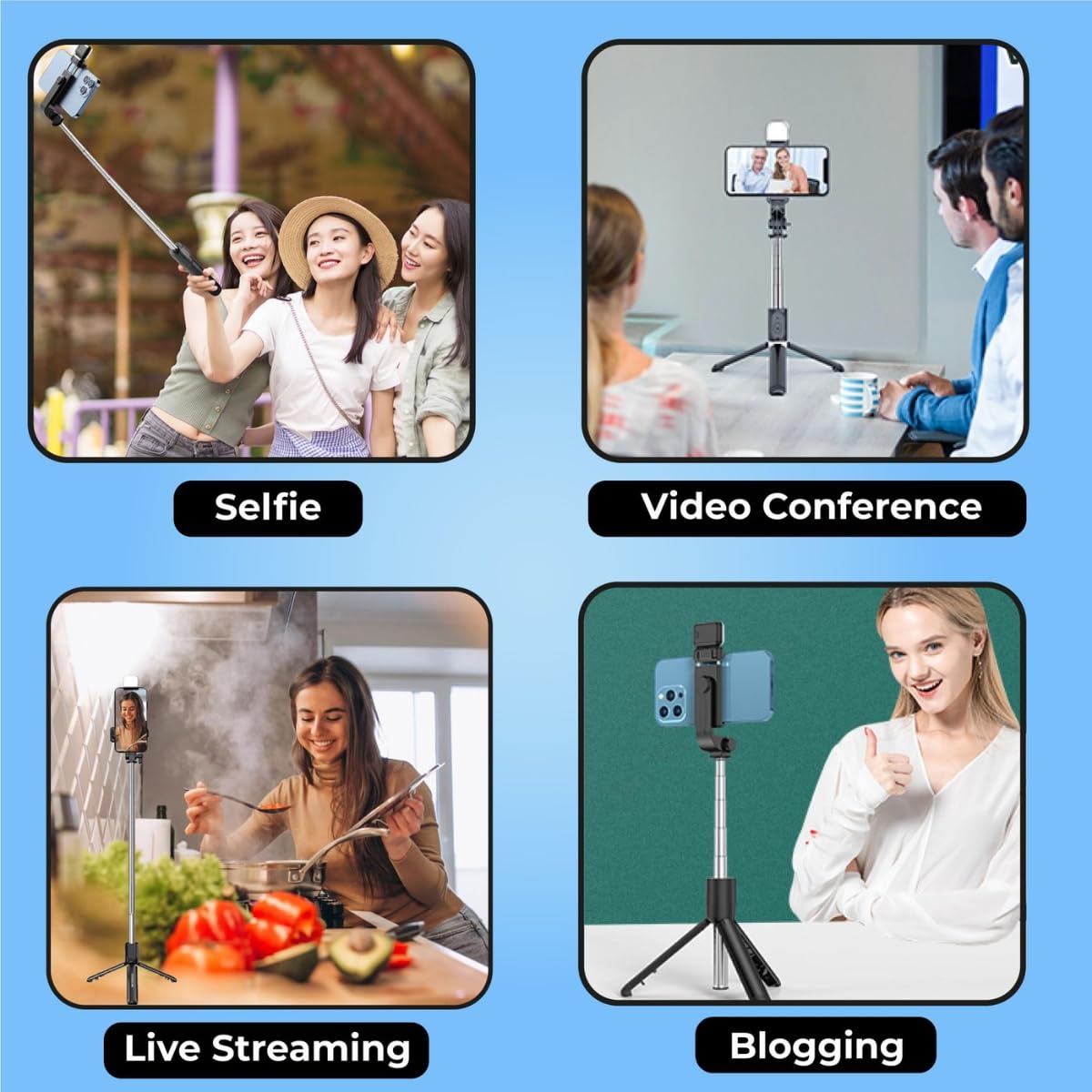 Mobile Stand Selfie Stick Phone with Tripod Holder - Image 5