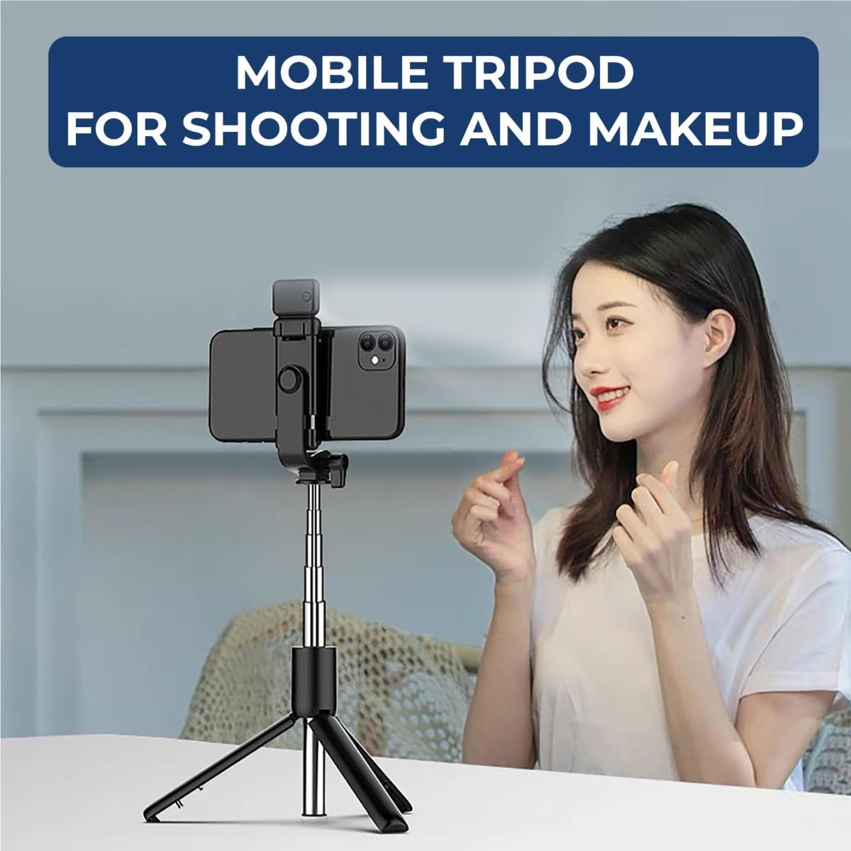 Mobile Stand Selfie Stick Phone with Tripod Holder - Image 7