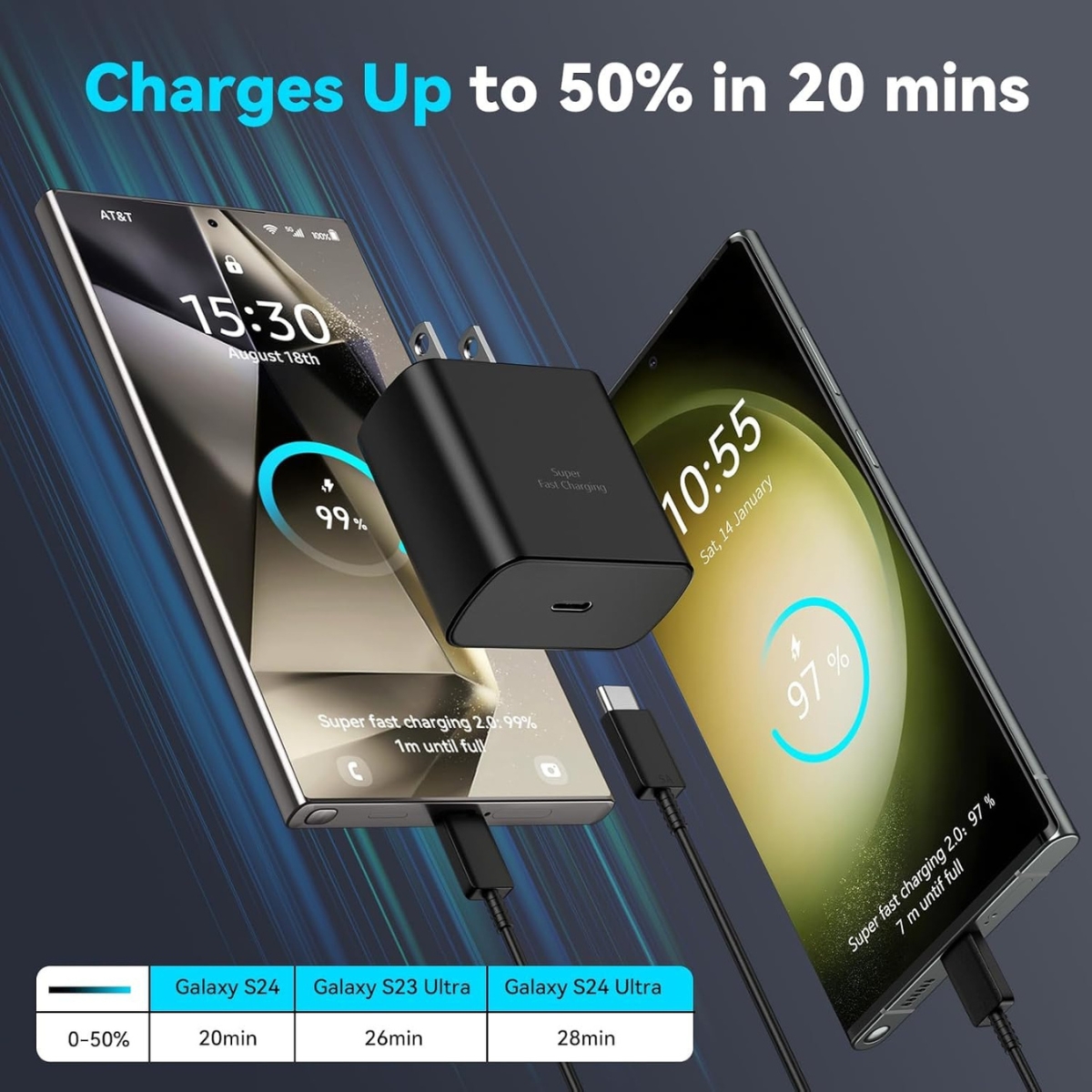 Super Fast Charging Kit with Phone Stand, USB-C Charger, 6ft Cable and Adjustable Desktop Mount, Grey - Image 5