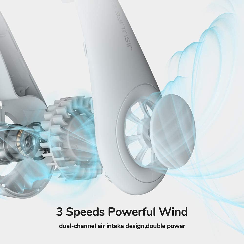 GADGETSWEAR Portable Neck Band Fan, Hands Free Bladeless Rechargeable Air Cooling Fans, High Speed, Adjustable Wearable Portable Design for Home, Office, Travel, Indoor & Outdoor, No Hair Twisting - Image 8