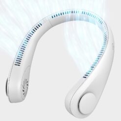 GADGETSWEAR Portable Neck Band Fan, Hands Free Bladeless Rechargeable Air Cooling Fans, High Speed, Adjustable Wearable Portable Design for Home, Office, Travel, Indoor & Outdoor, No Hair Twisting
