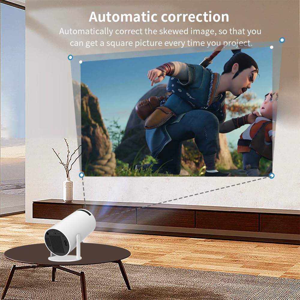 Smart Projector, 4K Ultra HD Support, Home Theatre Cinema, Portable Portronics Holographic Screens Lumen,180° Rotatable Design, Auto 4D Keystone, Netflix, Prime, YouTube Compatible - Image 3