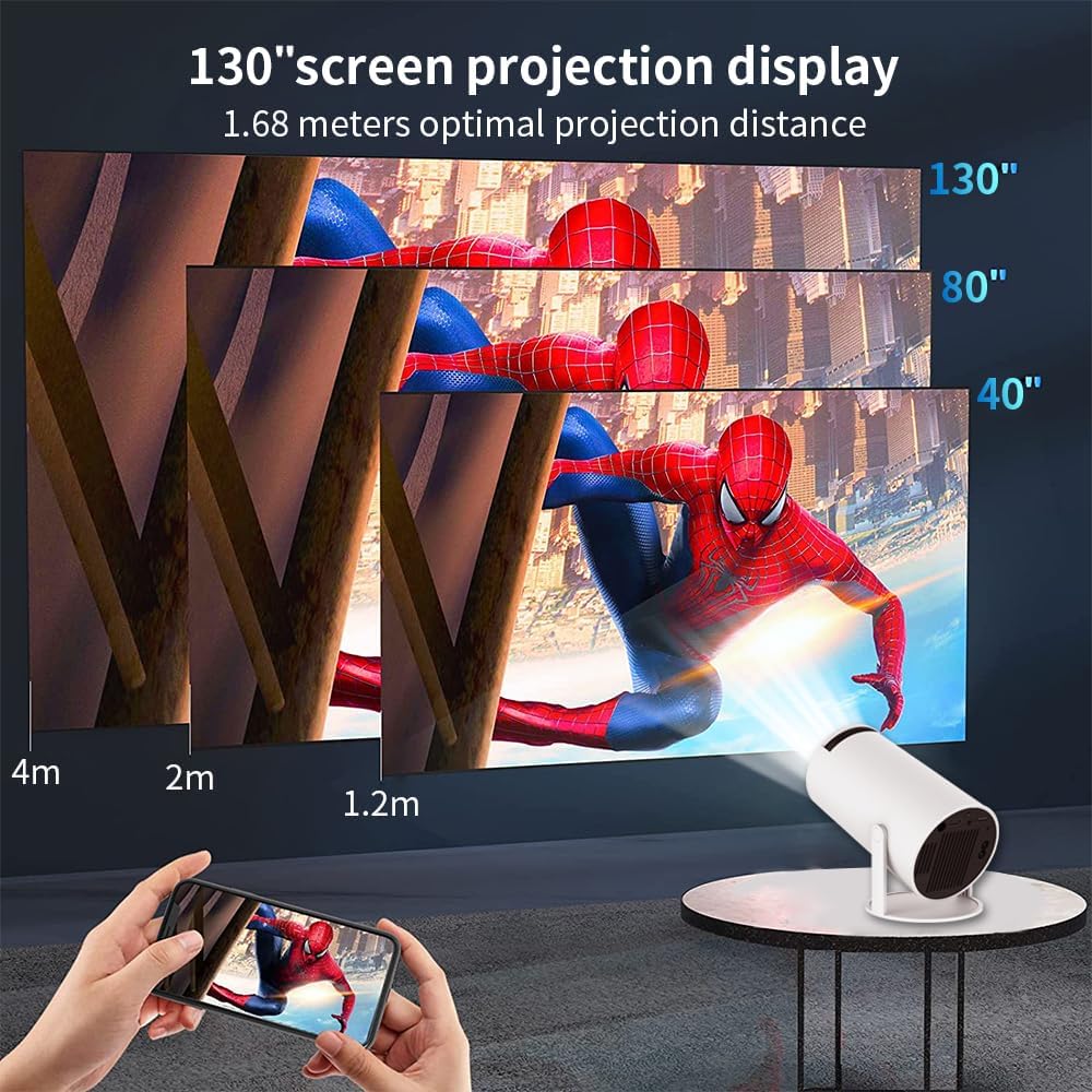 Smart Projector, 4K Ultra HD Support, Home Theatre Cinema, Portable Portronics Holographic Screens Lumen,180° Rotatable Design, Auto 4D Keystone, Netflix, Prime, YouTube Compatible - Image 10