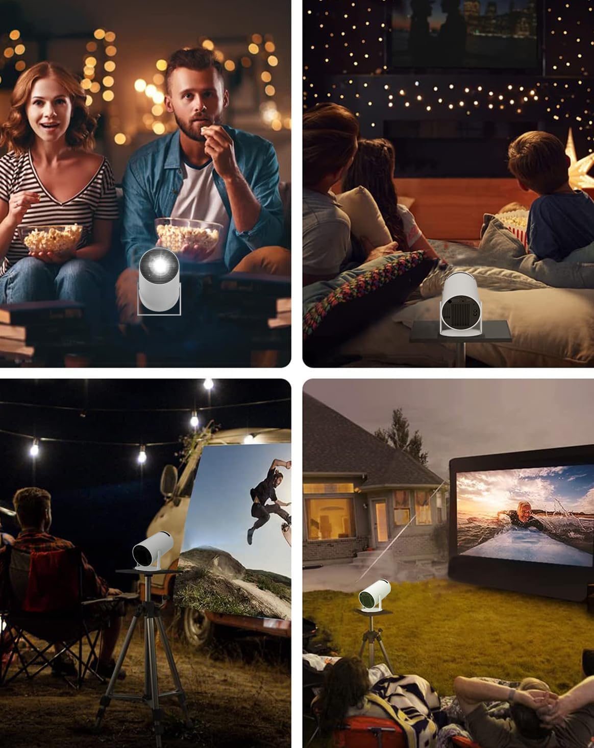 Smart Projector, 4K Ultra HD Support, Home Theatre Cinema, Portable Portronics Holographic Screens Lumen,180° Rotatable Design, Auto 4D Keystone, Netflix, Prime, YouTube Compatible - Image 6