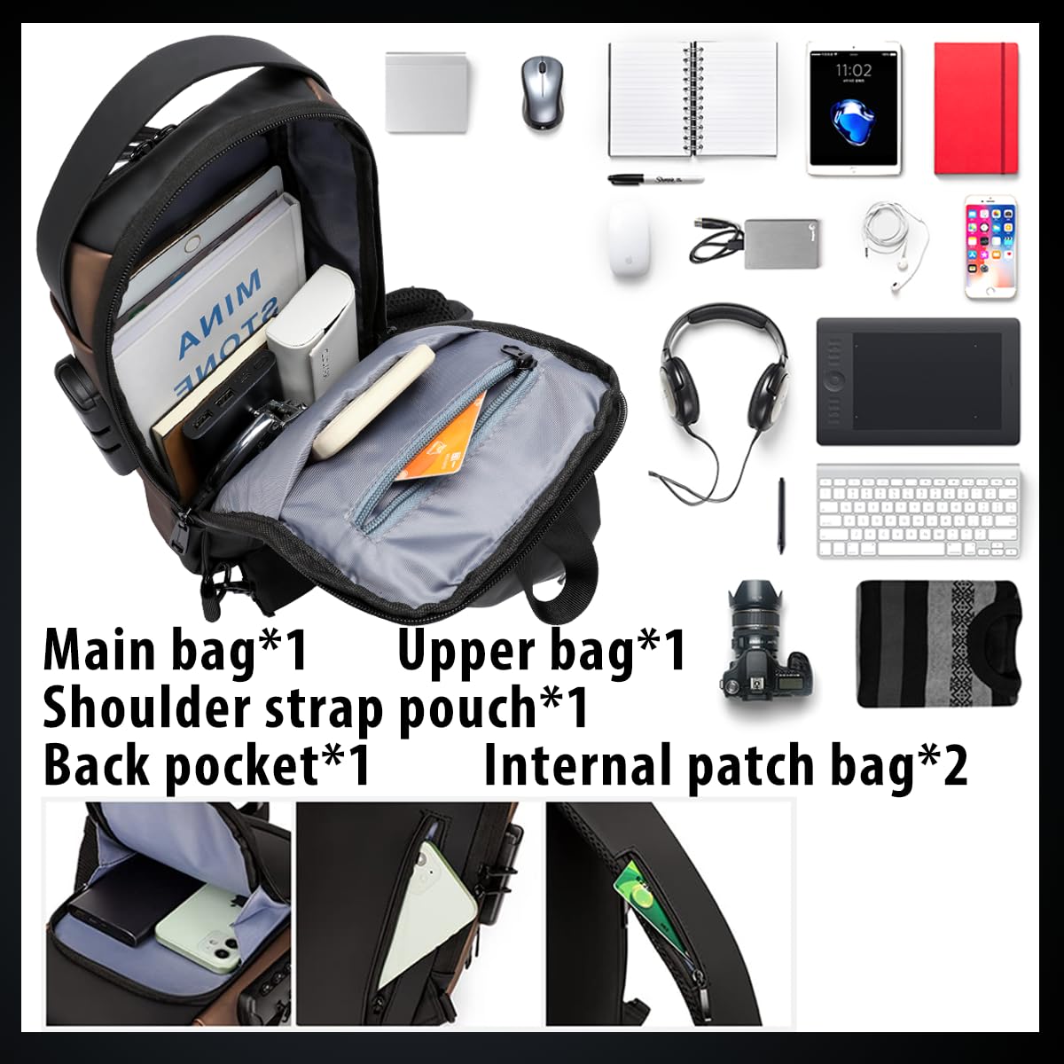Waterproof Stylish Polyester Bag For Women, Men - Image 10