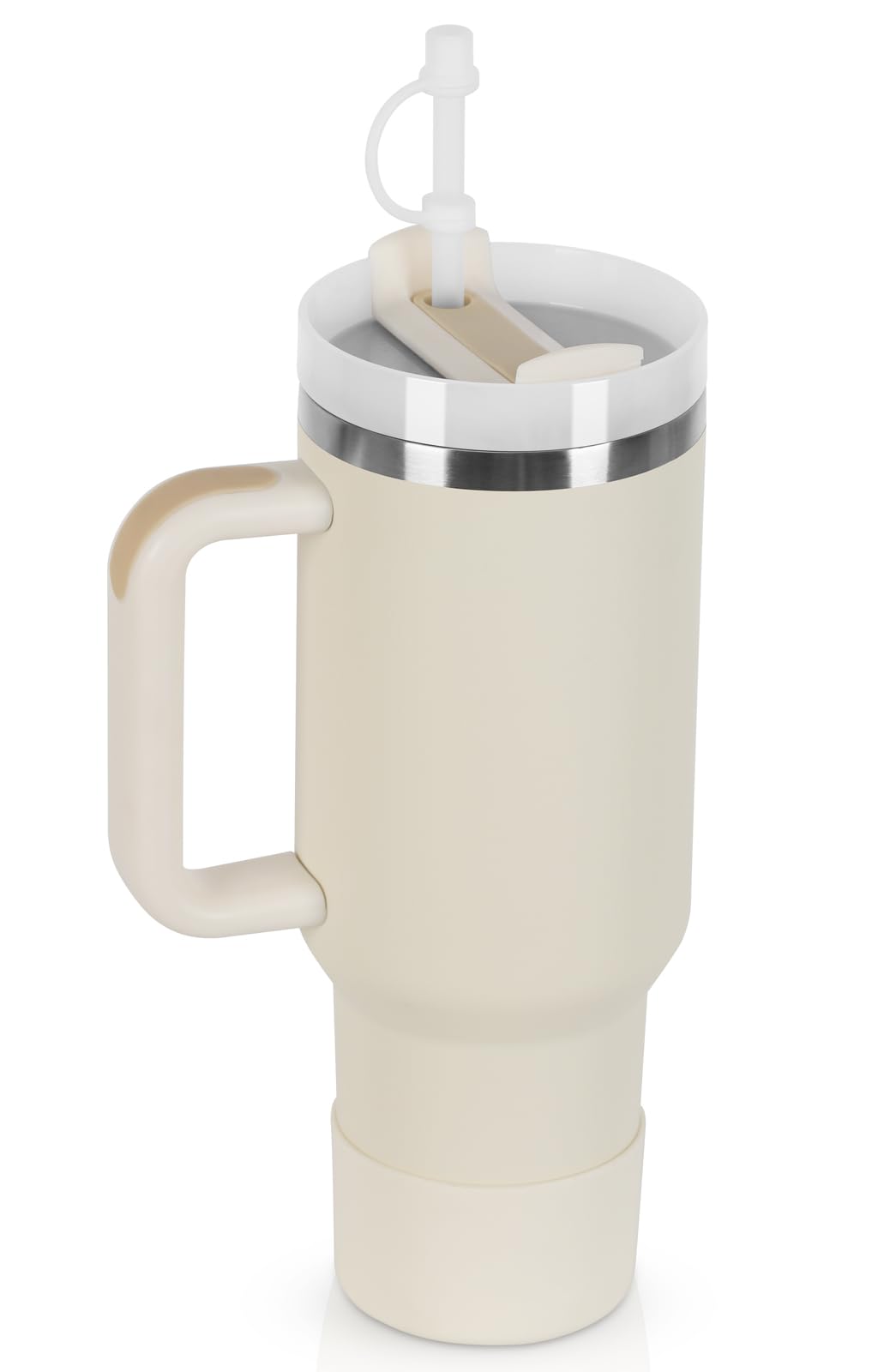 Sipper Water Bottle for Kids, Adults Stanley Tumbler with Straw, Coffe Mug, Gym Steel Hot & Cold Flask,One LTR Glass Lid Leakproof Cute Mug,Stainless Cup Juice for Office with Handle - Image 3