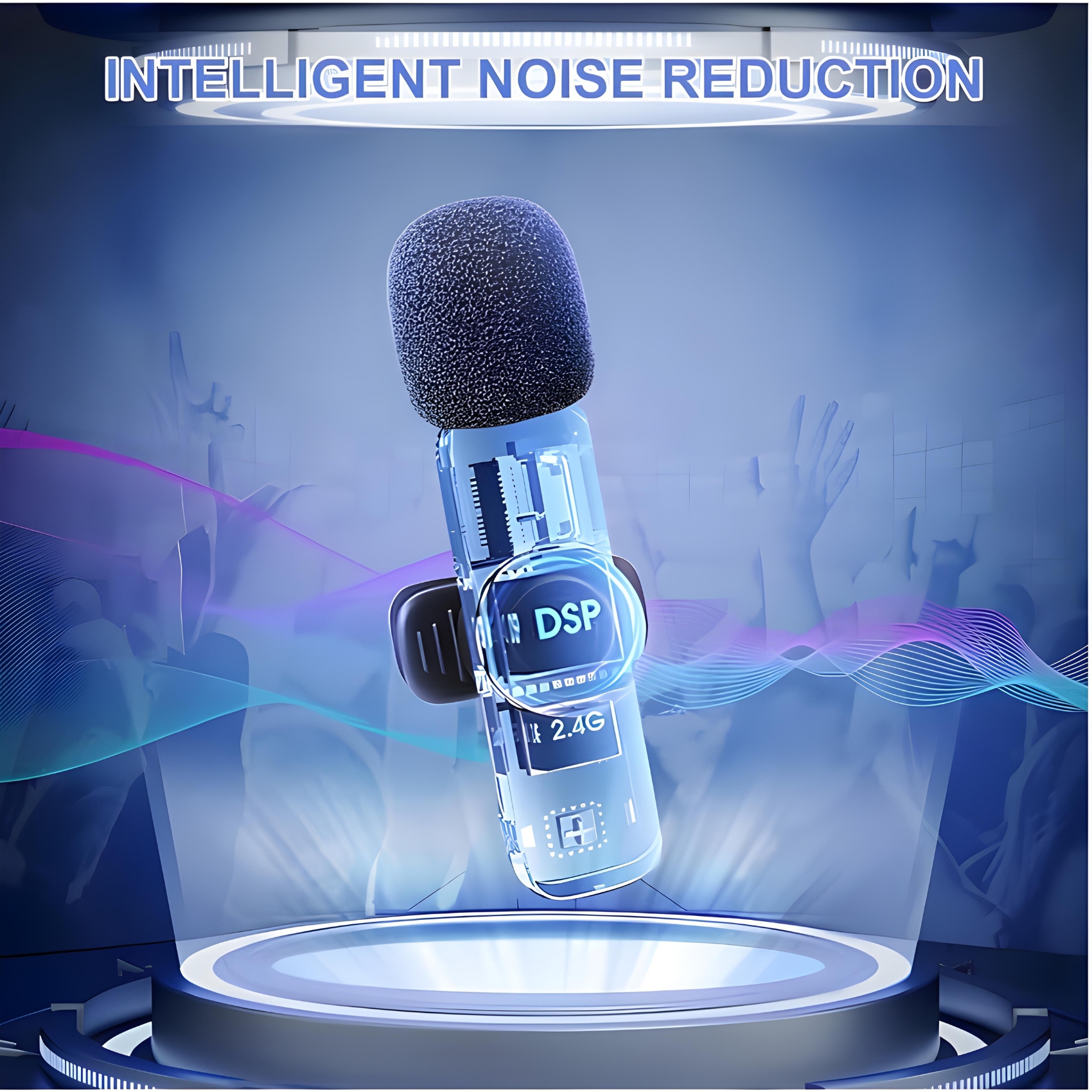 Single Wireless K2 Lavalier Microphone, Noise Cancellation - Image 2