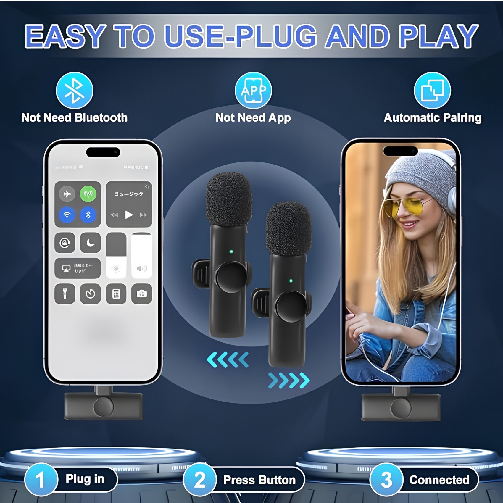 Single Wireless K2 Lavalier Microphone, Noise Cancellation - Image 5