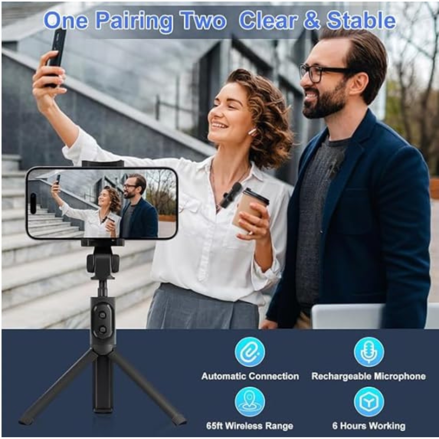 Single Wireless K2 Lavalier Microphone, Noise Cancellation - Image 3